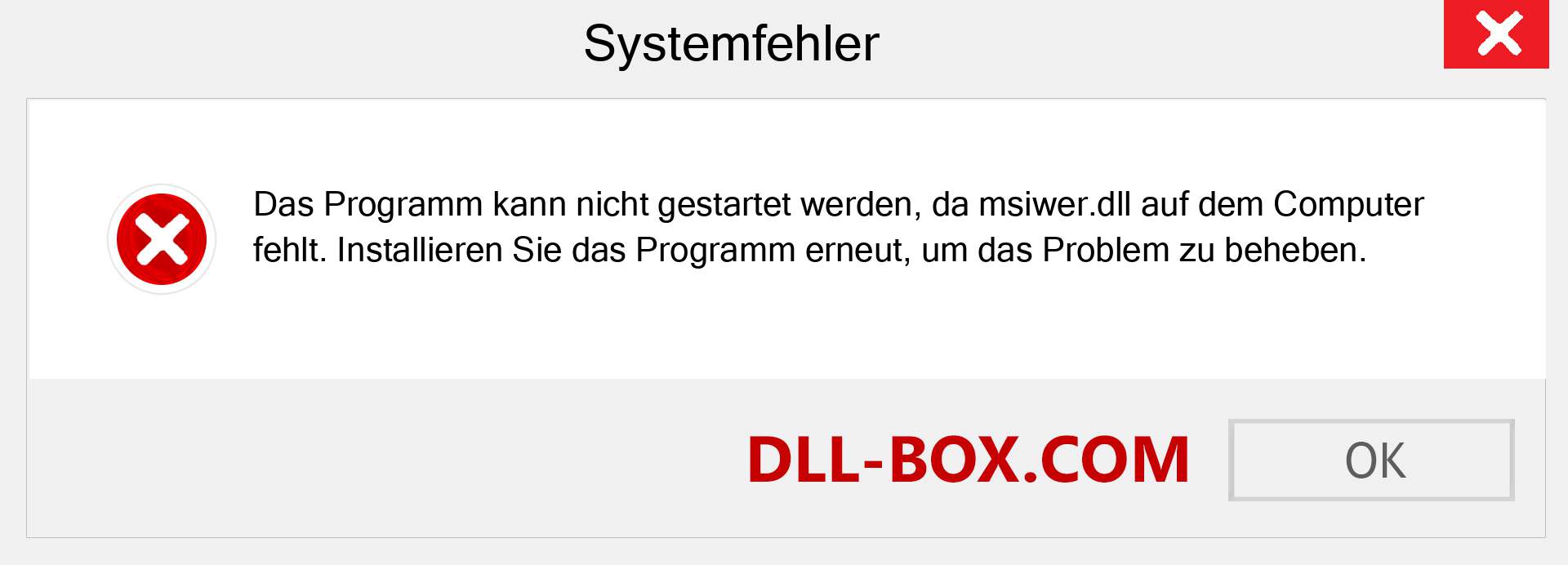 msiwer.dll-Datei fehlt?. Download für Windows 7, 8, 10 - Fix msiwer dll Missing Error unter Windows, Fotos, Bildern